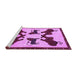 Sideview of Machine Washable Animal Purple Traditional Area Rugs, wshtr857pur