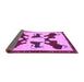 Sideview of Animal Purple Traditional Rug, tr857pur