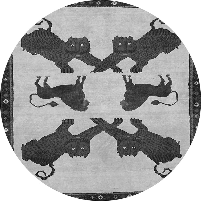 Machine Washable Animal Gray Traditional Rug, wshtr857gry