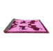 Sideview of Animal Pink Traditional Rug, tr857pnk