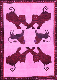 Animal Pink Traditional Rug, tr857pnk