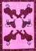 Animal Pink Traditional Rug, tr857pnk