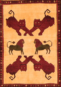 Animal Orange Traditional Rug, tr857org