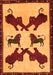 Animal Orange Traditional Rug, tr857org