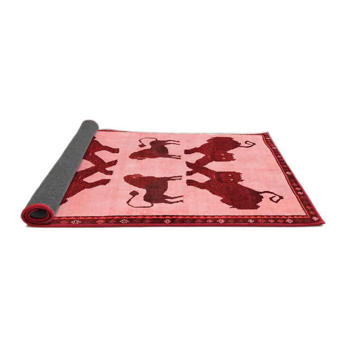 Animal Red Traditional Area Rugs