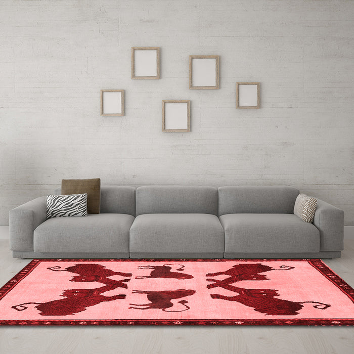 Traditional Red Washable Rugs
