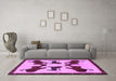 Machine Washable Animal Purple Traditional Area Rugs in a Living Room, wshtr857pur