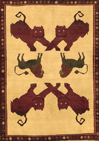 Animal Brown Traditional Rug, tr857brn