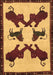 Animal Brown Traditional Rug, tr857brn