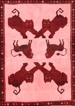 Animal Red Traditional Area Rugs