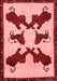 Animal Red Traditional Area Rugs