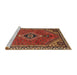 Sideview of Machine Washable Traditional Tomato Red Rug, wshtr858