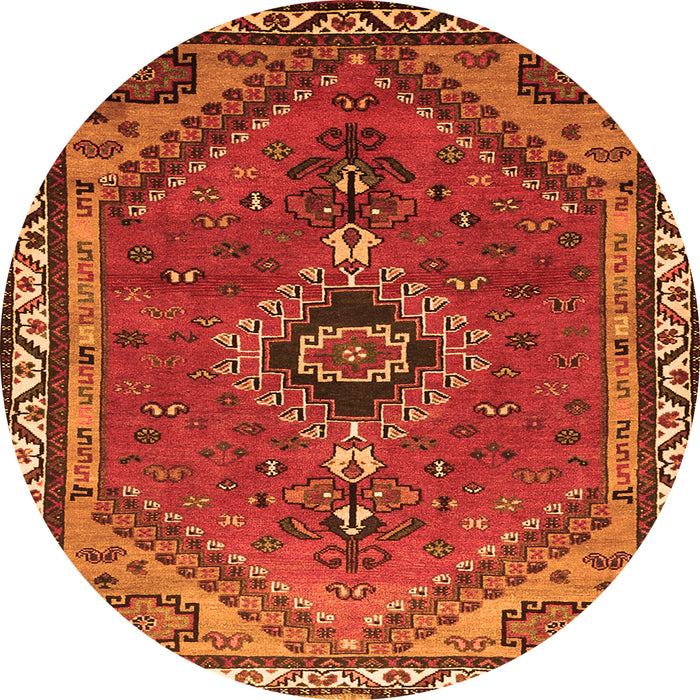 Machine Washable Persian Orange Traditional Area Rugs, wshtr858org