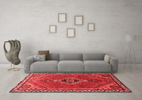Machine Washable Persian Red Traditional Rug, wshtr858red