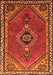 Serging Thickness of Machine Washable Persian Orange Traditional Area Rugs, wshtr858org