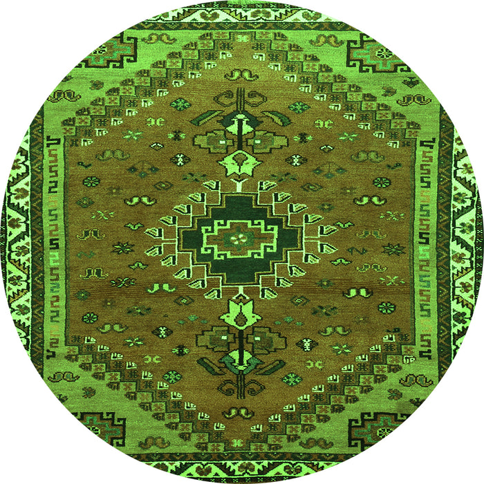 Machine Washable Persian Green Traditional Area Rugs, wshtr858grn