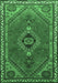 Machine Washable Persian Emerald Green Traditional Area Rugs, wshtr858emgrn