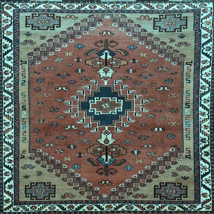 Square Persian Light Blue Traditional Rug, tr858lblu
