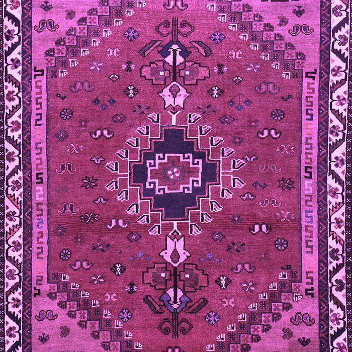 Machine Washable Persian Purple Traditional Area Rugs, wshtr858pur