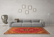 Machine Washable Persian Orange Traditional Area Rugs in a Living Room, wshtr858org