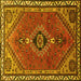 Square Persian Yellow Traditional Rug, tr858yw