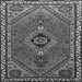 Round Machine Washable Persian Gray Traditional Rug, wshtr858gry