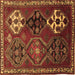Square Persian Brown Traditional Rug, tr859brn