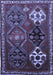 Machine Washable Persian Blue Traditional Rug, wshtr859blu