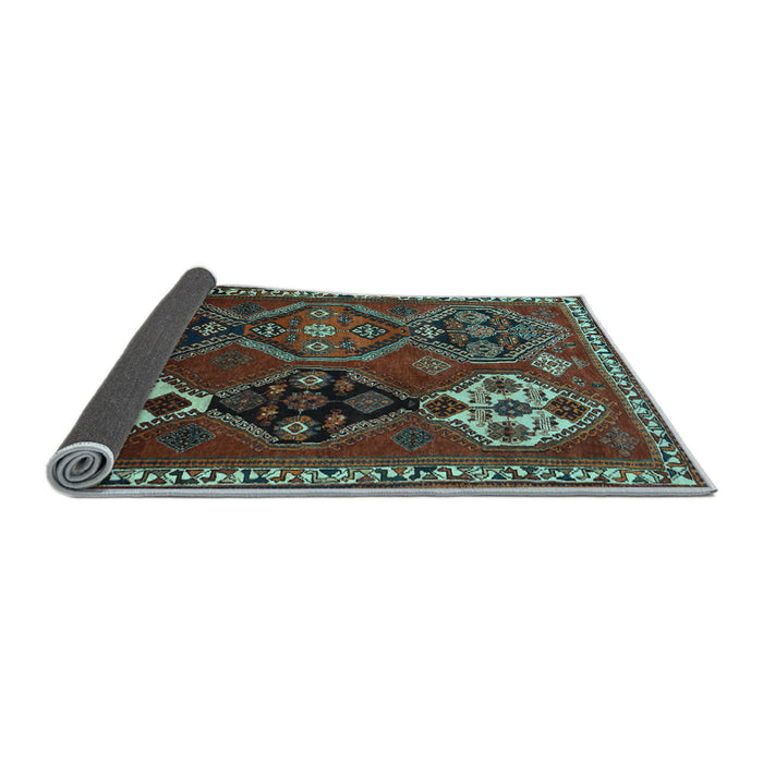 Sideview of Persian Light Blue Traditional Rug, tr859lblu