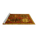 Sideview of Machine Washable Persian Yellow Traditional Rug, wshtr859yw