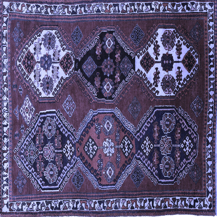 Square Persian Blue Traditional Rug, tr859blu