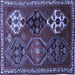 Square Persian Blue Traditional Rug, tr859blu