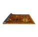 Sideview of Persian Yellow Traditional Rug, tr859yw