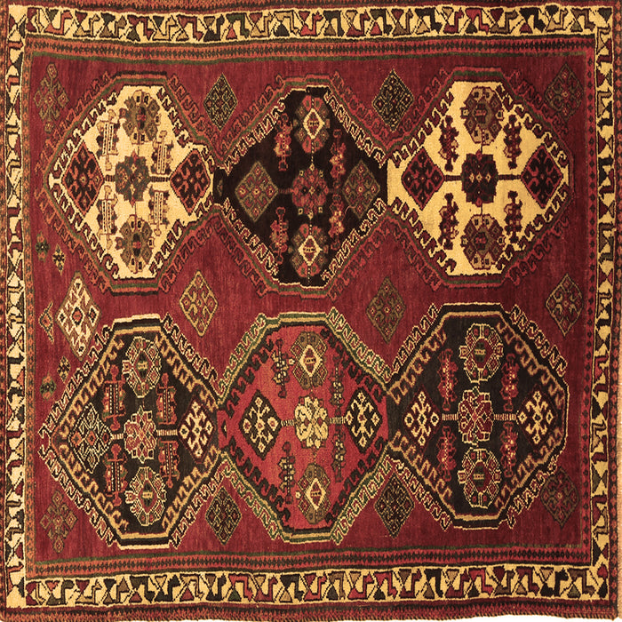 Square Machine Washable Persian Brown Traditional Rug, wshtr859brn