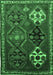 Machine Washable Persian Emerald Green Traditional Area Rugs, wshtr859emgrn