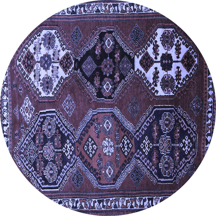 Round Persian Blue Traditional Rug, tr859blu