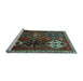 Sideview of Machine Washable Persian Light Blue Traditional Rug, wshtr859lblu