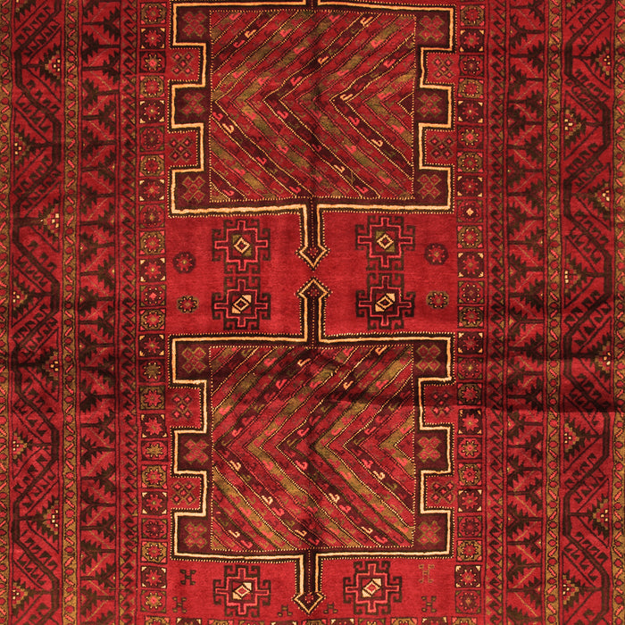 Serging Thickness of Machine Washable Persian Orange Traditional Area Rugs, wshtr85org