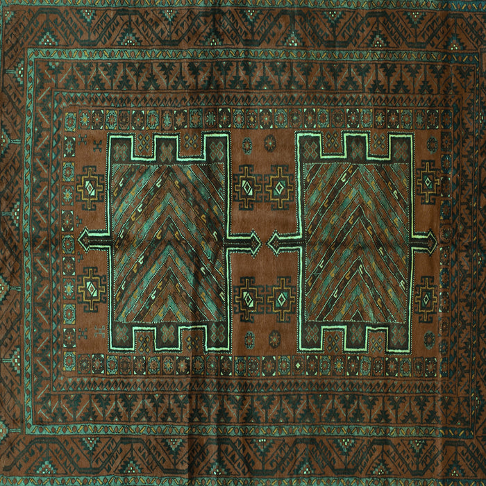 Square Machine Washable Persian Turquoise Traditional Area Rugs, wshtr85turq