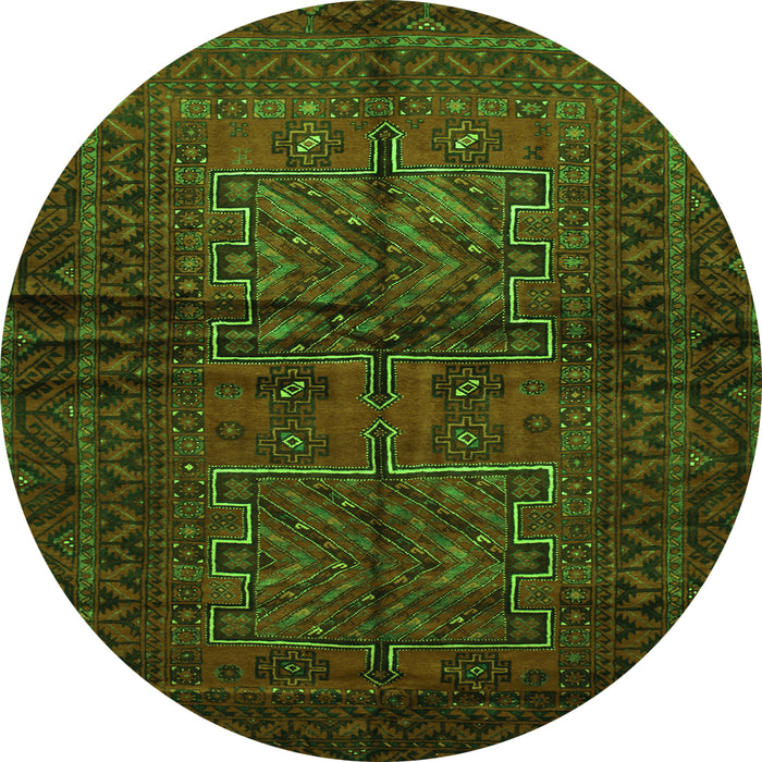 Square Persian Green Traditional Rug, tr85grn