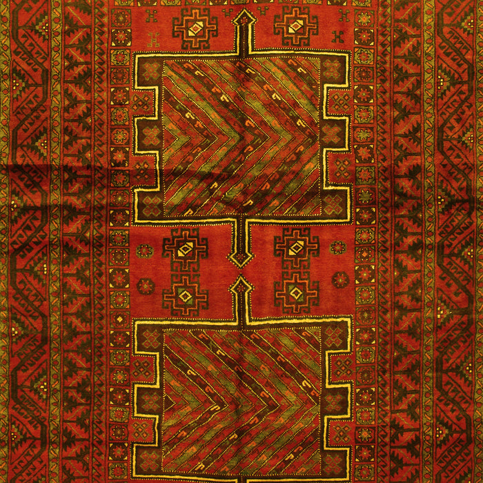 Machine Washable Persian Yellow Traditional Rug, wshtr85yw