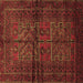 Square Persian Brown Traditional Rug, tr85brn