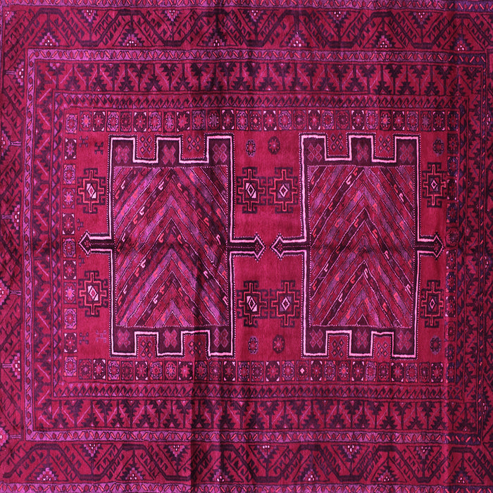 Square Machine Washable Persian Pink Traditional Rug, wshtr85pnk