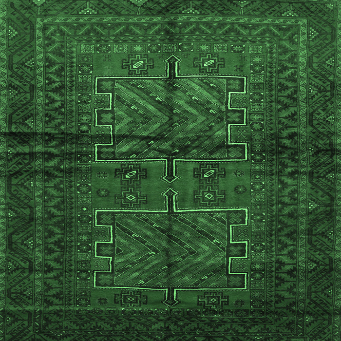 Square Persian Emerald Green Traditional Rug, tr85emgrn