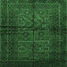 Square Persian Emerald Green Traditional Rug, tr85emgrn