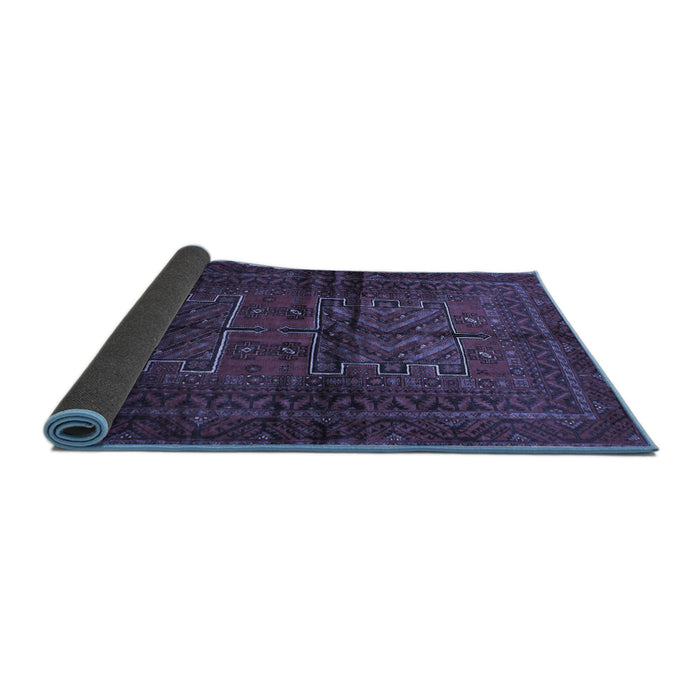 Sideview of Persian Blue Traditional Rug, tr85blu