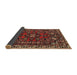 Sideview of Traditional Saffron Red Persian Rug, tr86