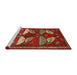 Sideview of Machine Washable Traditional Red Rug, wshtr860