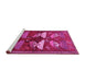 Sideview of Machine Washable Persian Pink Traditional Rug, wshtr860pnk