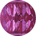 Round Persian Purple Traditional Rug, tr860pur